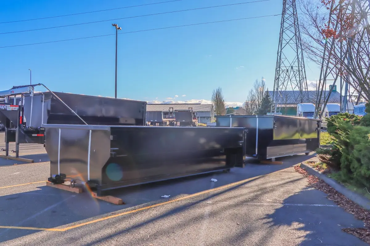 Roll-off dumpster ready for waste disposal at job site for Construction Dumpster Rental in Ephraim